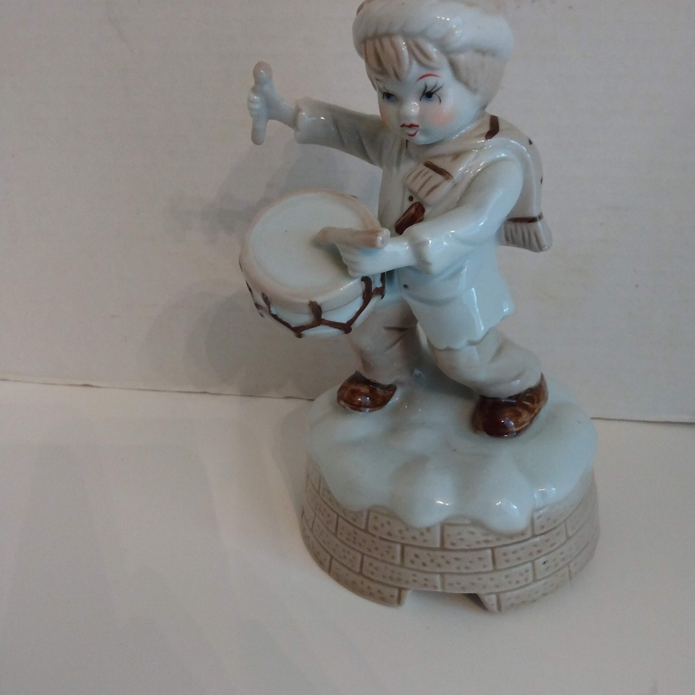 Drummer Boy Ceramic Music Box